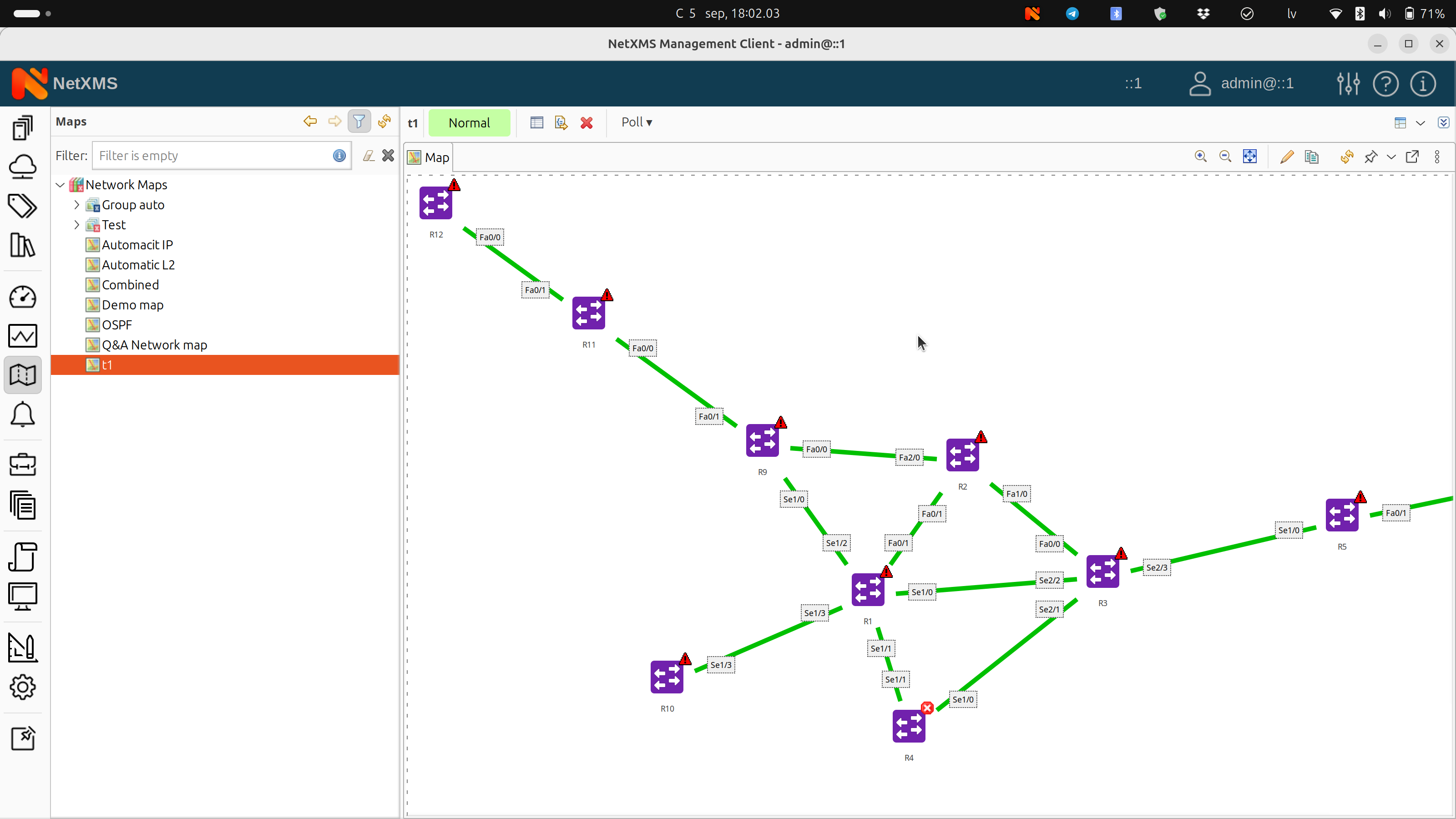 Working with large maps in NetXMS UI